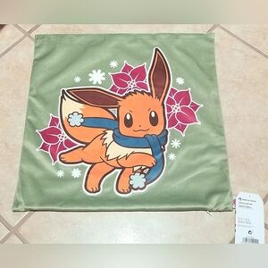 Pokemon Center Eevee Green Throw Pillow Case